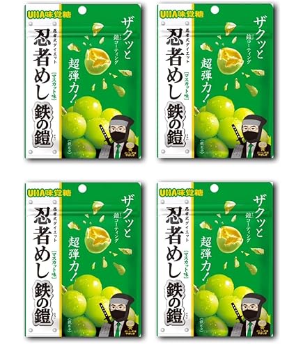 Amazon | 5個セット【忍者めし 鉄の鎧・グレープ味 】UHA 味覚糖 忍者